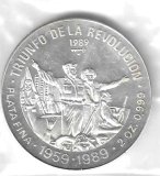 Monedas - America - Cuba - - 1989 - 20 pesos - plata