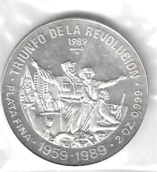 Monedas - America - Cuba - - 1989 - 20 pesos - plata - Click en la imagen para cerrar