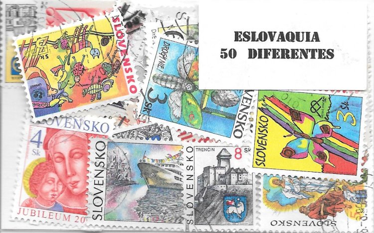 Paises - Europa - Eslovaquia - 50 sellos diferentes - Click en la imagen para cerrar