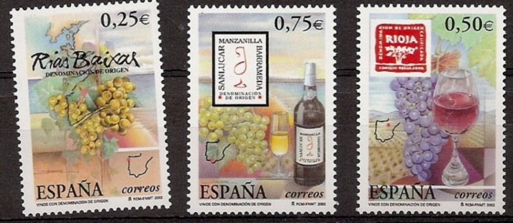 Sellos - Países - España - 2º Cent. (Series Completas) - Juan Carlos I - 2002 - 3909/11 - ** - Click en la imagen para cerrar