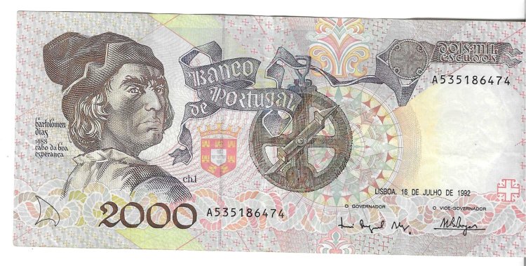 Billetes - Europa - Portugal - 186 - MBC - 2000 escudos - Num.ref: A535186484 - Click en la imagen para cerrar