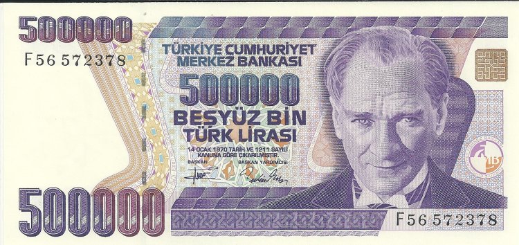 Billetes - Europa - Turquia - 208 - S/C - Año 1993 - 500000 Liras - Click en la imagen para cerrar