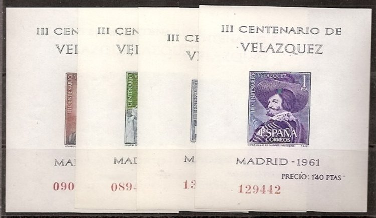 Sellos - Países - España - 2º Cent. (Series Completas) - Estado Español - 1961 - 1344/47 - ** - Click en la imagen para cerrar