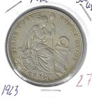 Monedas - America - Peru - 218.1 - 1923 - sol - plata