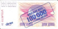 Billetes - Europa - Bosnia - 34 - sc - 1993 - 100000 dinar - Num.ref: 81389319