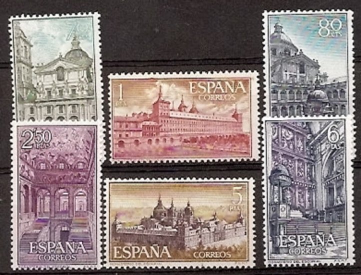 Sellos - Países - España - 2º Cent. (Series Completas) - Estado Español - 1961 - 1382/87 - ** - Click en la imagen para cerrar