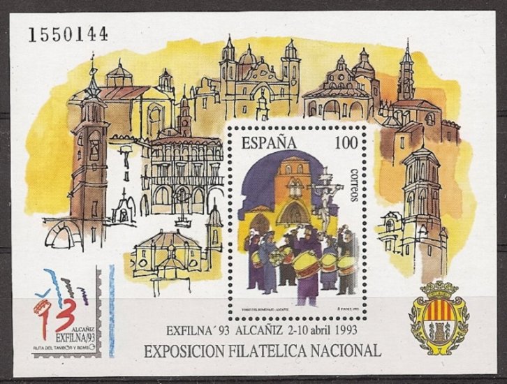 Sellos - Países - España - 2º Cent. (Series Completas) - Juan Carlos I - 1993 - 3249 - ** - Click en la imagen para cerrar