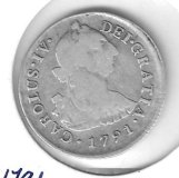 Monedas - EspaÃ±a - Carlos IV (1788 - 1808) - 572 - 1791 - 2 reales - plata - Lima