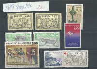 Andorra - Correo Francés - Años completos - Año 1989