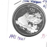 Monedas - America - Islas Virgenes - 112 - 1992 - 25 dolares - plata - PROOF