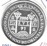 Monedas - EspaÃ±a - Juan Carlos I (pesetas) - 2000 Pesetas Plata - 891 - 1991 - Encuentro de Mundos