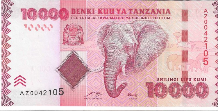 Billetes - Africa - Tanzania - 44 - SC - 2010 - 10000 escudos - Num.ref: AZ0042105 - Click en la imagen para cerrar