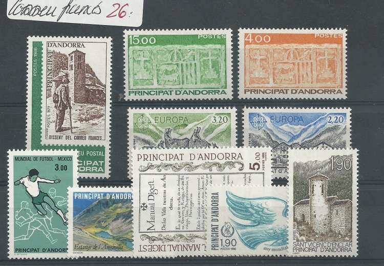 Andorra - Correo Francés - Años completos - Año 1986 - Click en la imagen para cerrar