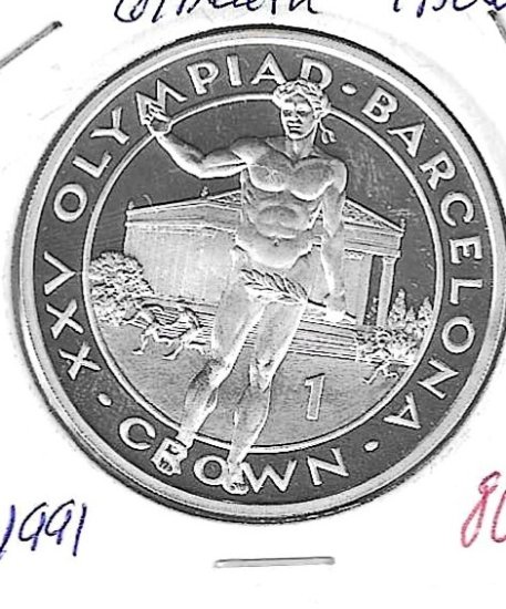 Monedas - Europa - Gibraltar - 73a - 1991 - crown - plata - Click en la imagen para cerrar