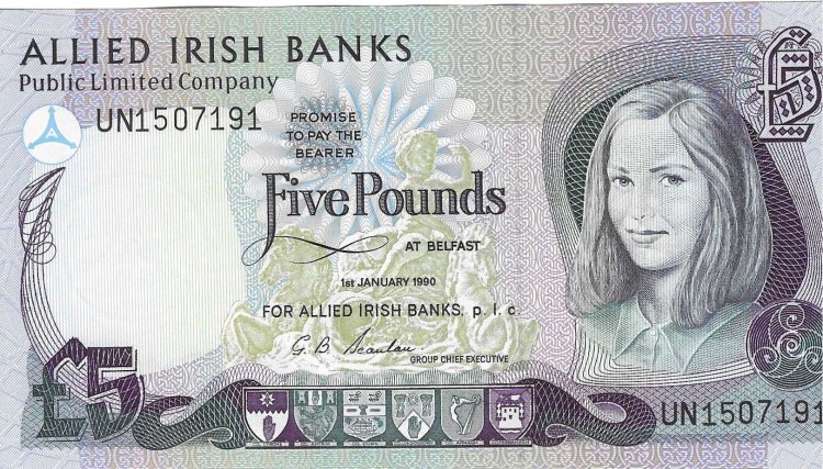 Billetes - Europa - Irlanda del Norte - 6b - SC - 1990 - 5 pounds - Num.ref: UN1507191 - Click en la imagen para cerrar