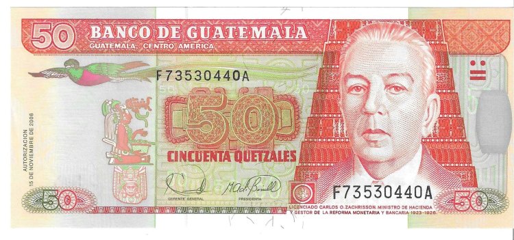 Billetes - America - Guatemala - 113 - SC - 2006 - 50 qetzal - Num.ref: F73530440A - Click en la imagen para cerrar