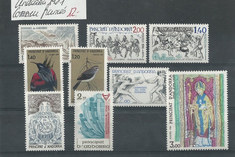 Andorra - Correo Francés - Años completos - Año 1981 - Click en la imagen para cerrar