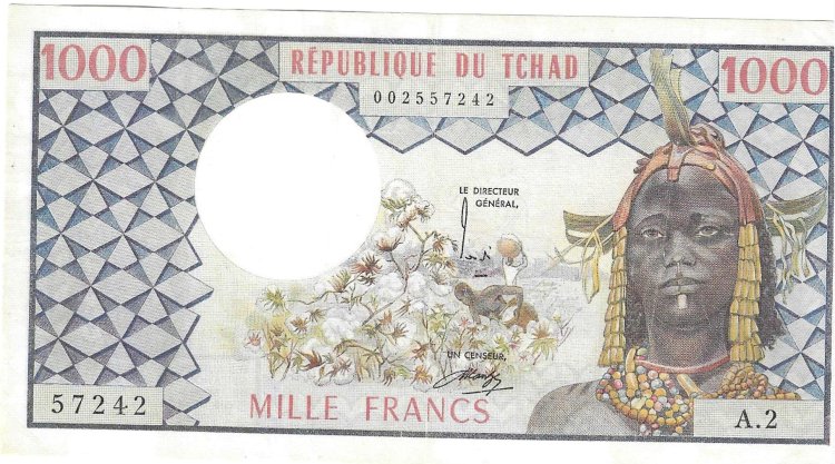 Billetes - Africa - Chad - 3 - EBC - 1978 - 1000 francos - Num.ref: 57242 - Click en la imagen para cerrar