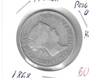 Monedas - EspaÃ±a - Isabel II (1833 - 1868) - 487 - 1868 - 50 ctv peso - plata