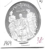 Monedas - Africa - Tunez - 295 - 1969 - dinar - plata