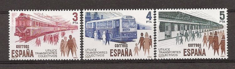 Sellos - Países - España - 2º Cent. (Series Completas) - Juan Carlos I - 1980 - 2560/62 - ** - Click en la imagen para cerrar
