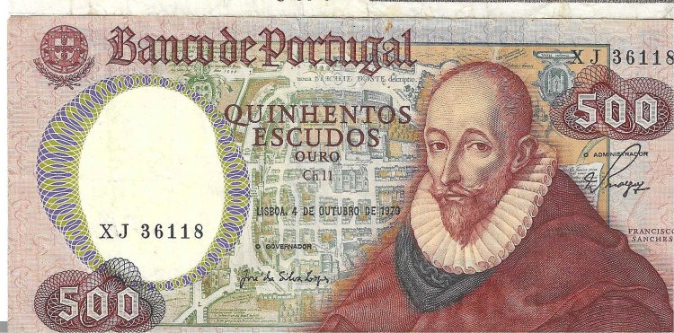 Billetes - Europa - Portugal - 177 - MBC - 1979 - 500 escudos - Num.ref: XJ36118 - Click en la imagen para cerrar