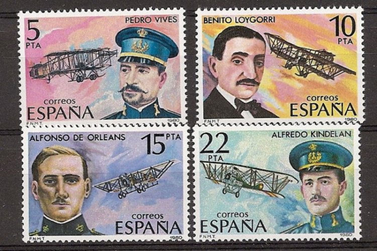 Sellos - Países - España - 2º Cent. (Series Completas) - Juan Carlos I - 1980 - 2595/98 - ** - Click en la imagen para cerrar