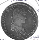 Monedas - EspaÃ±a - Fernando VII (1808 - 1833) - 1362 - 1821 - 8 reales - plata - Zacateo