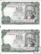 Billetes - EspaÃ±a - Estado EspaÃ±ol (1936 - 1975) - 1000 ptas - 522 - sc - pareja correlativa - num.ref: 4E9204812/13 sin serie