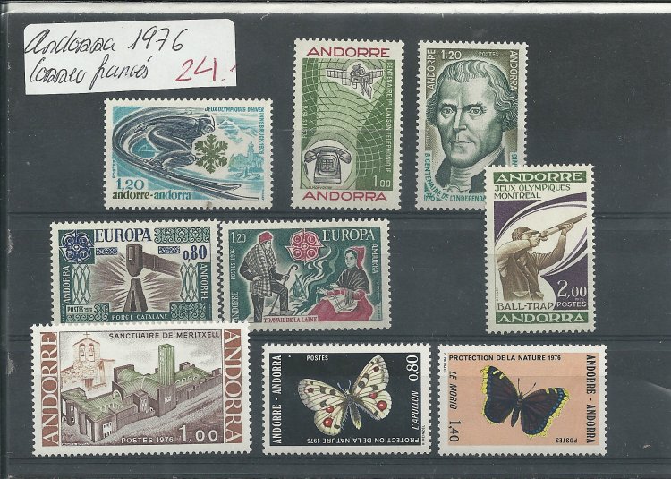 Andorra - Correo Francés - Años completos - Año 1976 - Click en la imagen para cerrar
