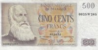 Billetes - Europa - Belgica - 130 - MBC+ - 1952 - 500 francos - Num.ref: 000621265