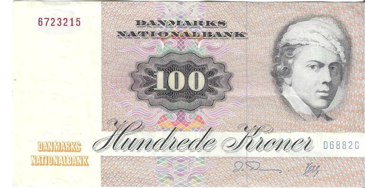 Billetes - Europa - Dinamarca - 51 - MBC+ - 100 coronas - Num.ref: D6882G - Click en la imagen para cerrar