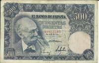 Billetes - España - Estado Español (1936 - 1975) - 500 ptas - 504 - bc+ - 15/11/1951 - ref.A9822503