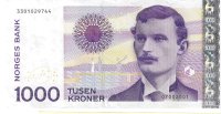Billetes - Europa - Noruega - 52a - MBC - 2001 - 1000 coronas - Num.ref: 07002001