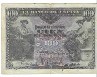 Billetes - EspaÃ±a - Alfonso XIII (1886 - 1931) - 327 - BC+ - 1906 - 100 pesetas - Num.ref: C9384329