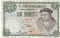 Billetes - EspaÃ±a - Estado EspaÃ±ol (1936 - 1975) - 1000 ptas - 513 - MBC+ - 1946 - Num.ref: 362431