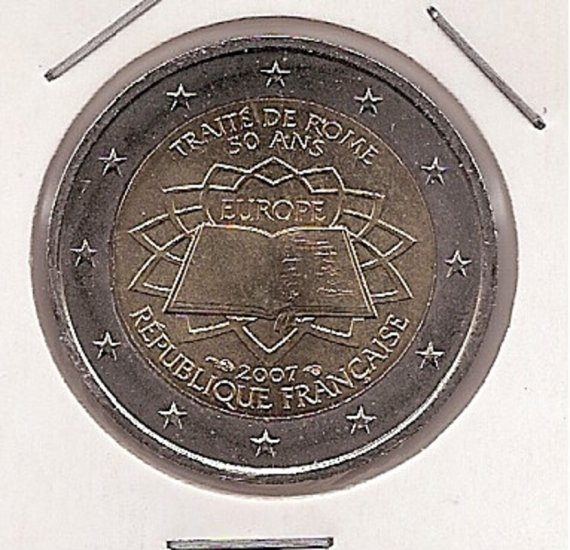 Moneda 2€ Francia SC - Año 2007 - Tratado de Roma - Click en la imagen para cerrar
