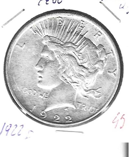 Monedas - America - Estados Unidos - - 1922D - dolar - plata - Click en la imagen para cerrar
