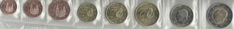 Monedas - Euros - Colección en tiras - España - sc - Año 2015 - Coleccion 8 monedas - Click en la imagen para cerrar