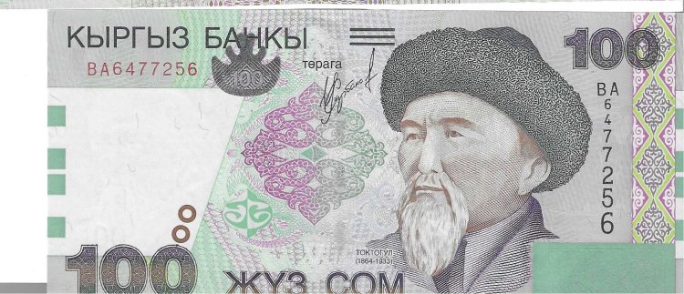 Billetes - Asia - Kyrgystan - 21 - SC - 2002 - 100 som - Num.ref: BA6477256 - Click en la imagen para cerrar