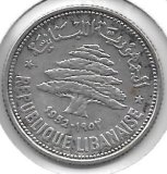 Monedas - Asia - Libano - 17 - Año 1952 - 50 Piastras