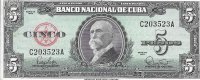 Billetes - America - Cuba - 92 - ebc - 1960 - 5 pesos - Num.ref:C203523A