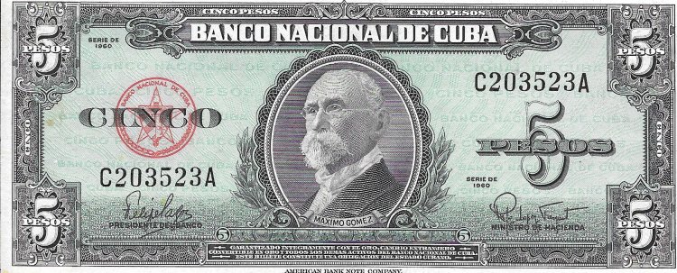 Billetes - America - Cuba - 92 - ebc - 1960 - 5 pesos - Num.ref:C203523A - Click en la imagen para cerrar
