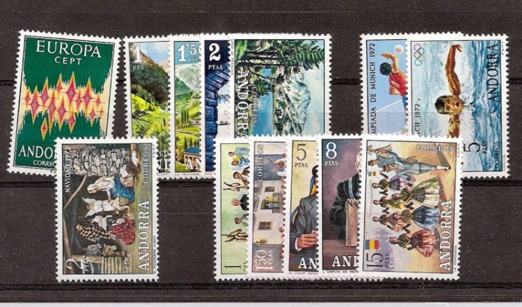 Andorra - Correo Español - Años completos - 1972 - ** - Click en la imagen para cerrar