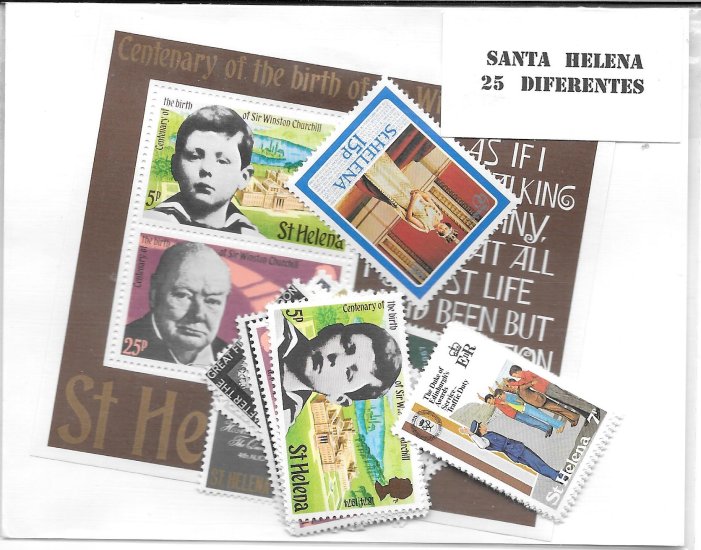 Paises - Africa - Santa Helena - 25 sellos diferentes - Click en la imagen para cerrar
