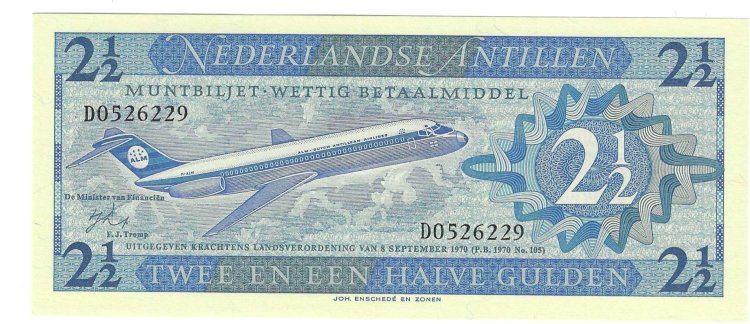 Billetes - America - Antillas Holandesas - 21 - SC - 1970 - 2,5 gulden - Num.ref: D0526229 - Click en la imagen para cerrar