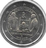 Monedas - Euros - 2€ - Italia - SC - 2018 - 70 Aniversario constitución