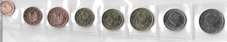 Monedas - Euros - Colección en tiras - España - SC - 2025 - 9 monedas - Click en la imagen para cerrar