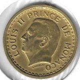 Monedas - Europa - Monaco - 120 - 1945 - franco