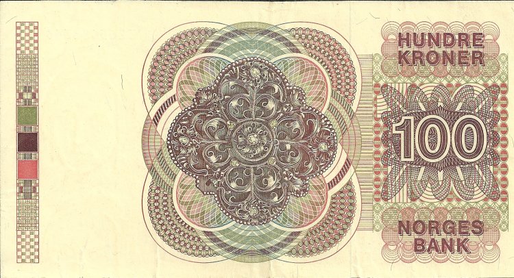 Noruega - 043d - mbc+ - Año 1989 - 100 coronas - Click en la imagen para cerrar